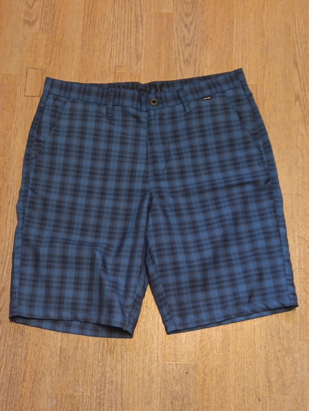 Hurley Men's Blue Plaid Shorts